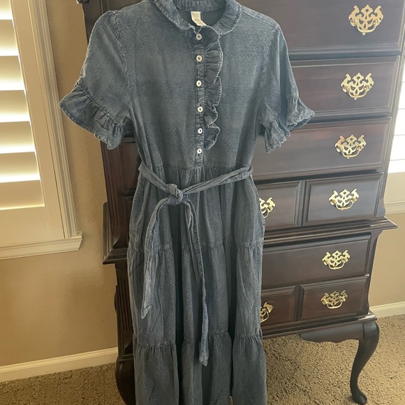 Uncle Frank Denim Blue Midi Dress xs - Picture 5 of 8